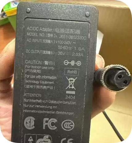 *Brand NEW*High Stability 36V 2.33A 84W Power Adapter J651-3602330C Low Ripple 2-Pin Charger Suitable for New